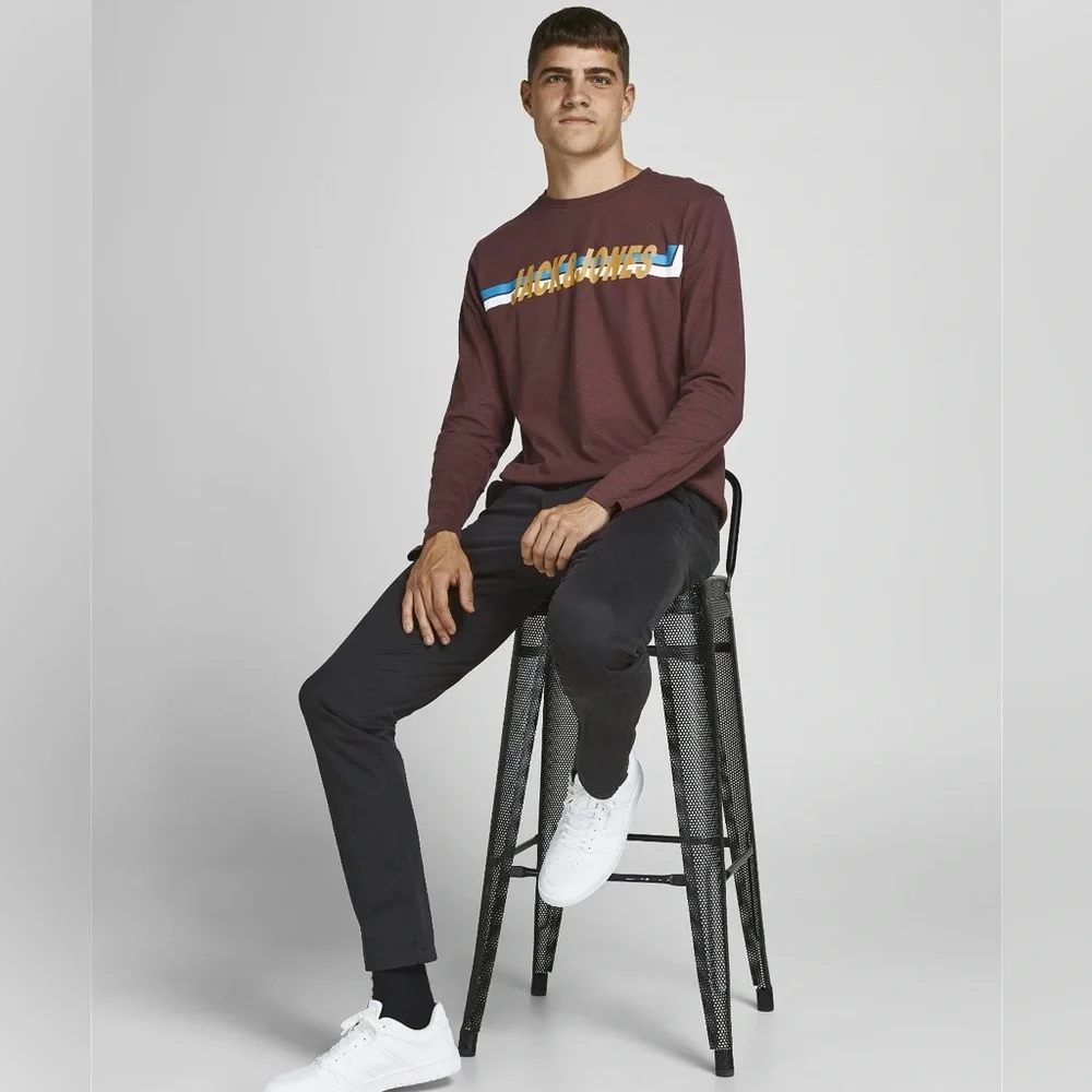 Jack & Jones Slim Fit Black Chino Trousers
